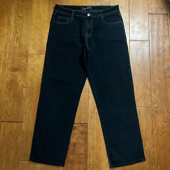 COS Black High Waisted Straight Ankle Length Jeans Size 8P 90’s Wide Leg - Picture 3 of 13